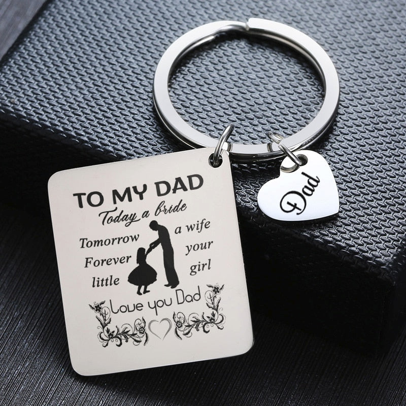 DAD KEYCHAIN TAG - LOVE YOU  DAD