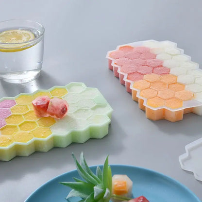 Silicone Ice Cubes Mold with Lid