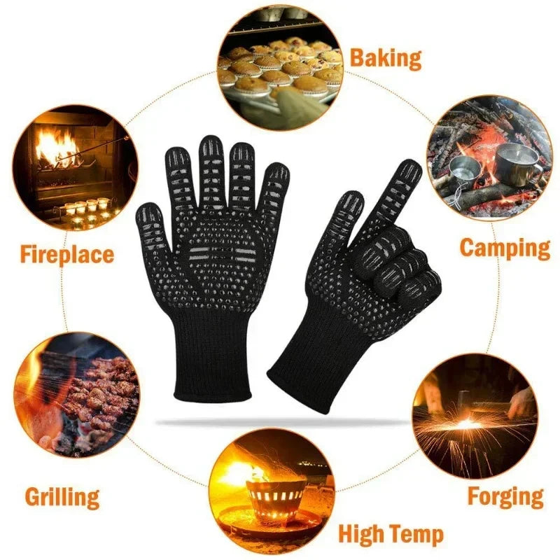 GrillGuard Pro™: Premium Heat-Resistant BBQ Gloves