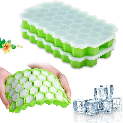 Silicone Ice Cubes Mold with Lid