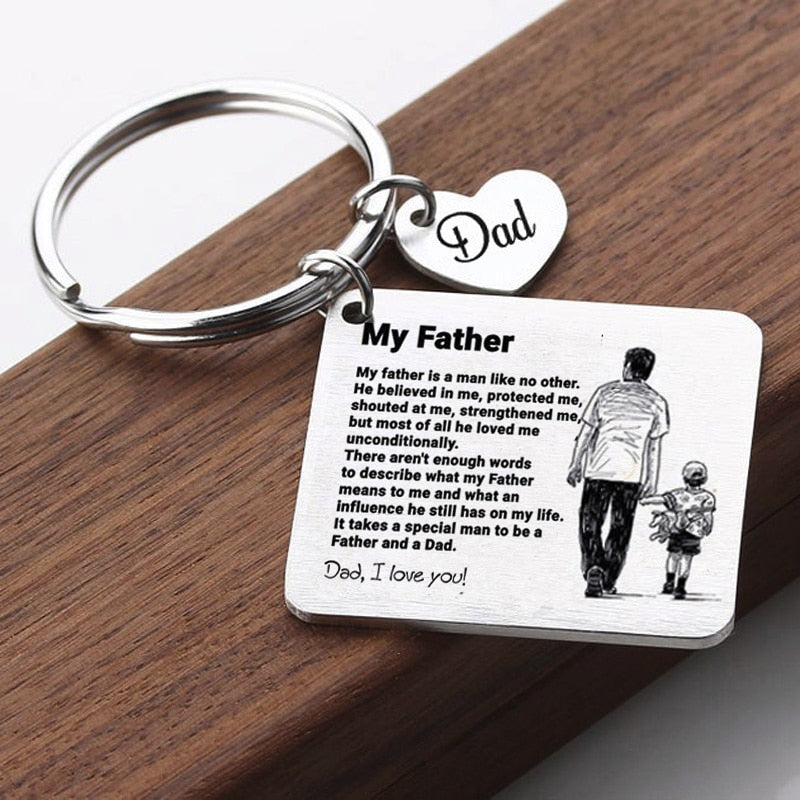 DAD KEYCHAIN TAG - LOVE YOU  DAD